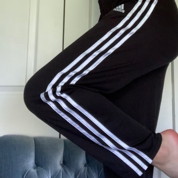 ADIDAS kids XL/ladies XS/S 3 stripe drawstring track pants - Picture 8 of 9